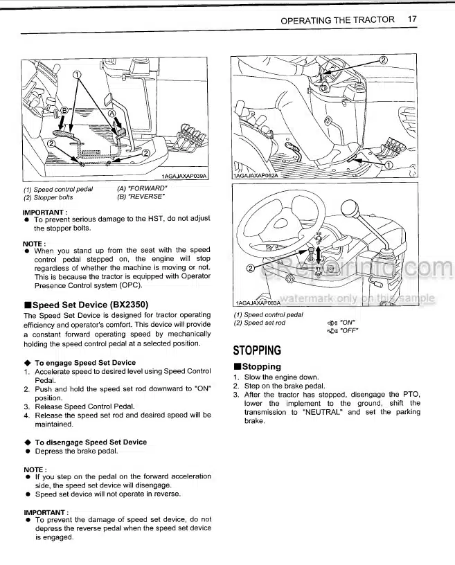 Photo 2 - Kubota BX1850 BX2350 Operators Manual Tractor K2581-7121-2