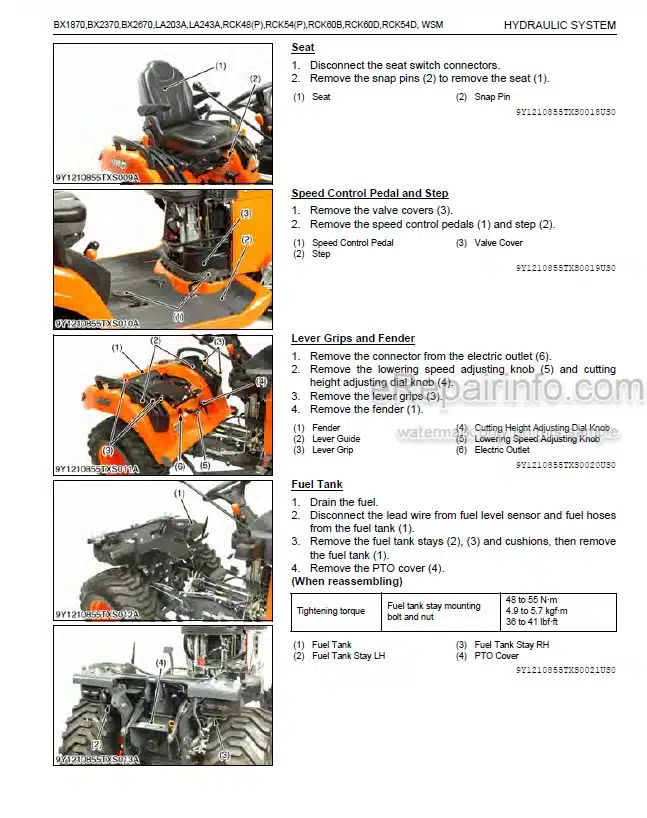 Photo 7 - Kubota 70 mm Stroke Series Workshop Manual Motor