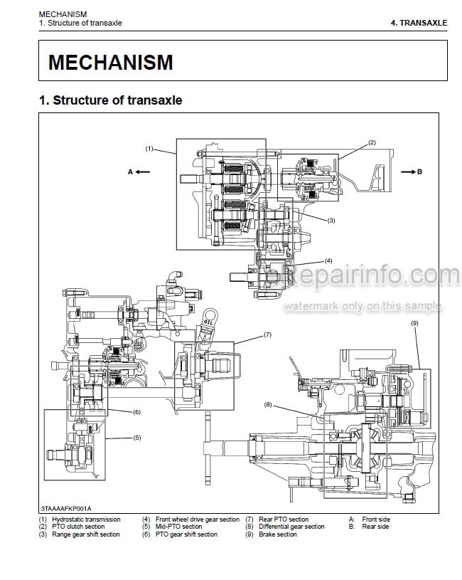 Photo 3 - Kubota BX23S To RCK60B Workshop Manual Tractor Front Loader Backhoe Mower