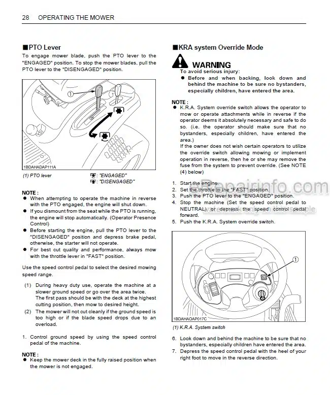 Photo 1 - Kubota GR2020G GR2120 GR2120AU Operators Manual Lawn And Garden Tractor