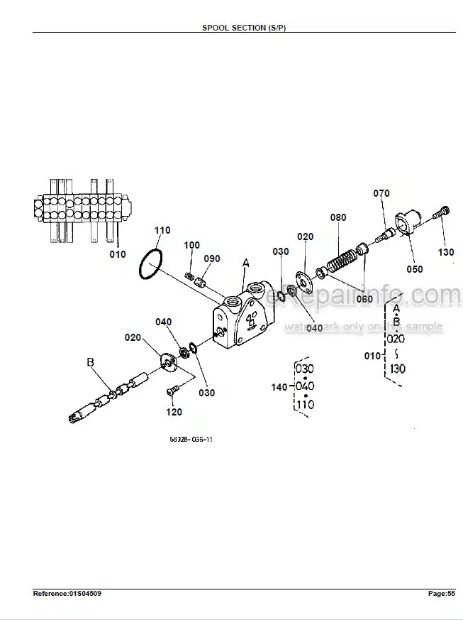 Photo 11 - Kubota KX101 Spare Parts Catalog Mini Excavator