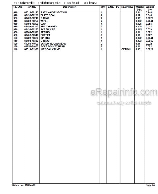 Photo 4 - Kubota KX101 Spare Parts Catalog Mini Excavator
