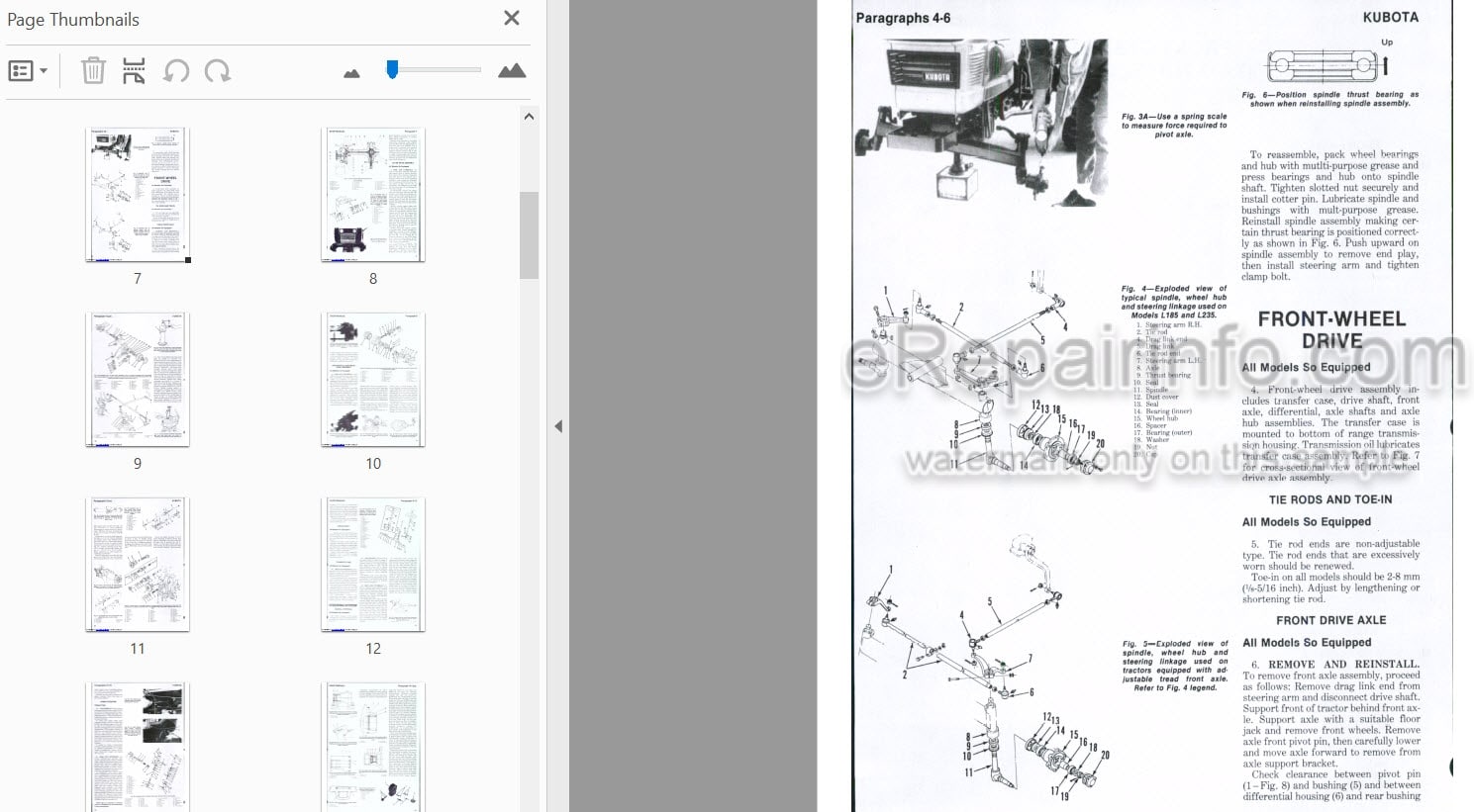 Photo 3 - Kubota L185 To L355 Shop Manual Tractor
