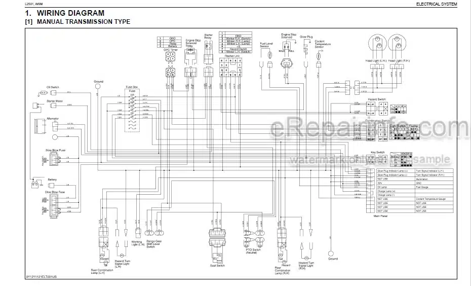 Photo 3 - Kubota L2501 Workshop Manual Tractor