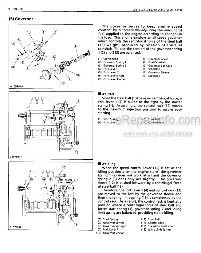 Photo 3 - Kubota L3010 L3410 L3710 L4310 L4610 Workshop Manual Tractor 9789712191