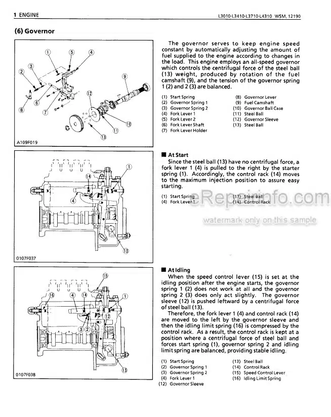 Photo 3 - Kubota L3010 L3410 L3710 L4310 L4610 Workshop Manual Tractor 9789712191