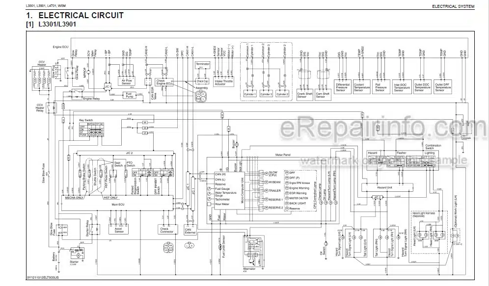 Photo 3 - Kubota L3301 L3901 L4701 Workshop Manual Tractor