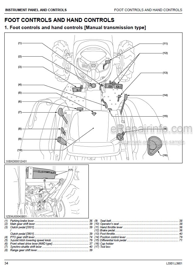 Photo 3 - Kubota L3301 L3901 Operators Manual Tractor TC620-1973-8