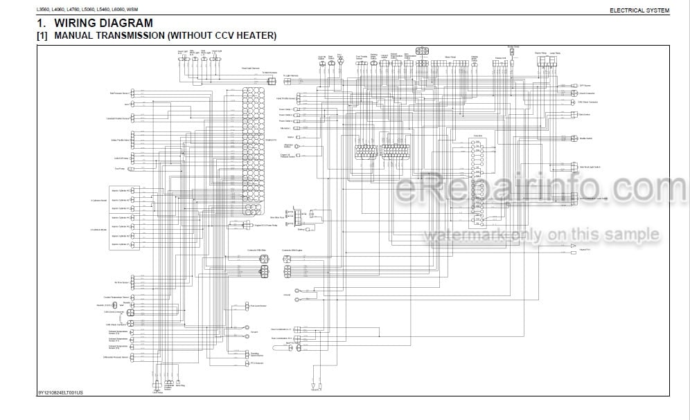 Photo 3 - Kubota L3560 L4060 L4760 L5060 L5460 L6060 Workshop Manual Tractor