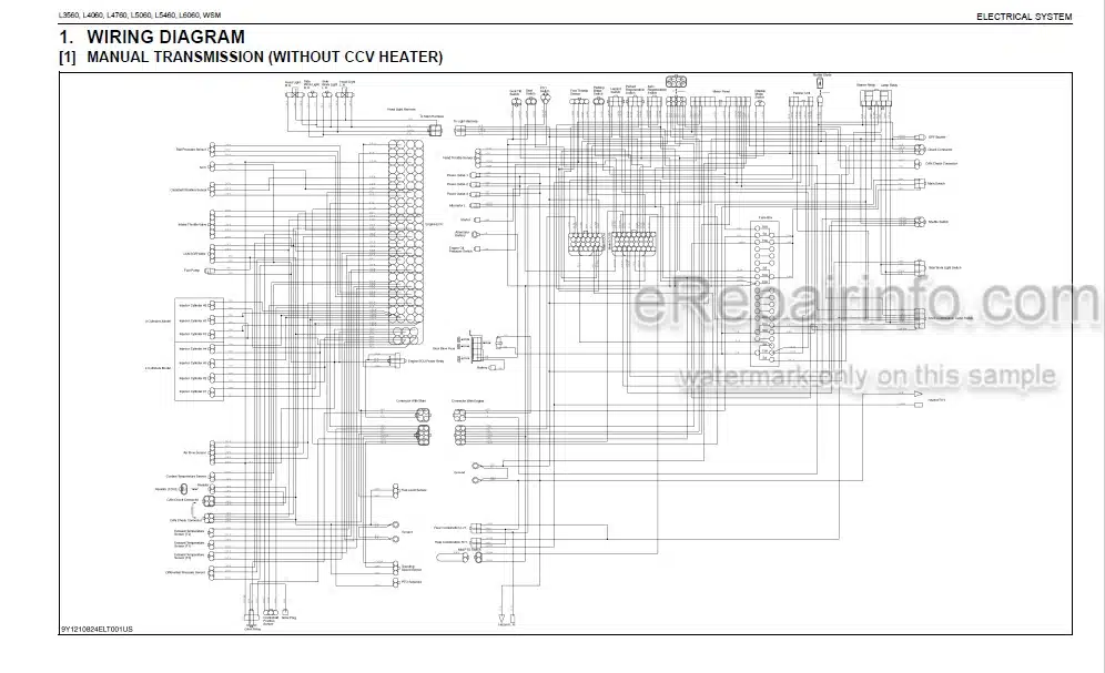 Photo 3 - Kubota L3560 L4060 L4760 L5060 L5460 L6060 Workshop Manual Tractor
