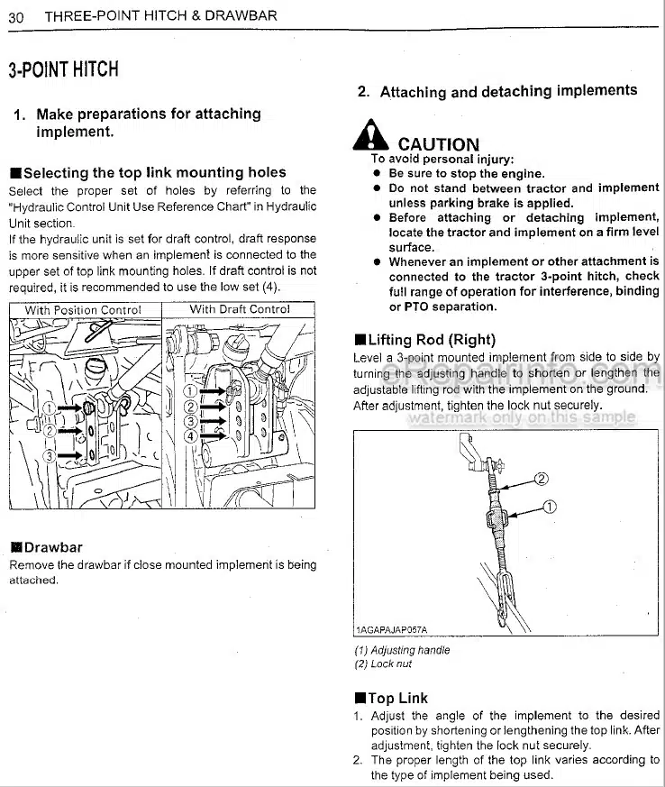 Photo 2 - Kubota L4400 Operators Manual Tractor TC230-1971-1