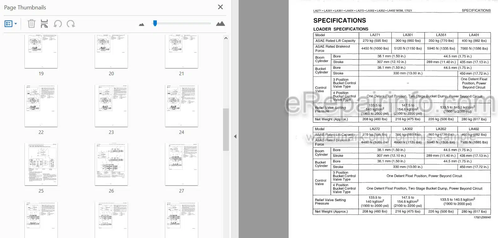 Photo 4 - Kubota LA271 To LA402 Workshop Manual Front Loader