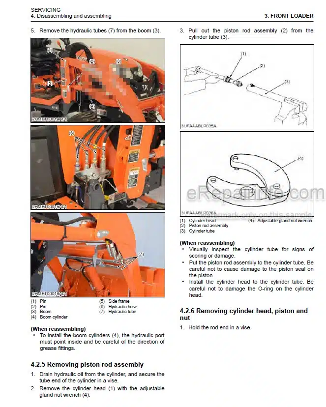 Photo 8 - Kubota LA344 LA344S Workshop Manual Front Loader