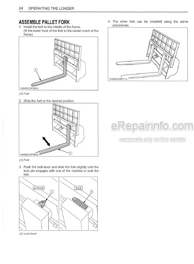 Photo 1 - Kubota LA514 LA724 LA854 Operators Manual Front Loader 7J275-6911-1