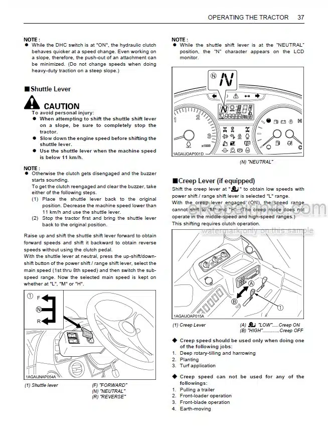 Photo 2 - Kubota M100GX M110GX M126GX M135GX Operators Manual Tractor 3Y206-9971-1