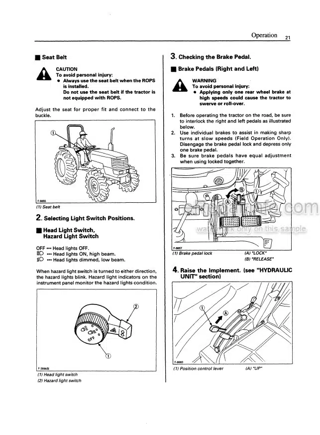 Photo 6 - Kubota M4500 M4500DT M5500 M5500DT M7500 M7500DT Operators Manual Tractor 3545899715