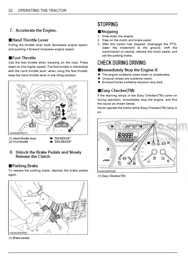 Photo 6 - Kubota M4900 M5700 M6800S M8200 M9000 Operators Manual Tractor