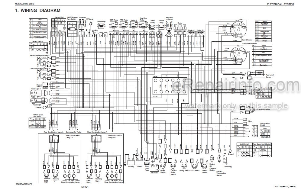 Photo 4 - Kubota ME8200DTN Workshop Manual Supplement Tractor