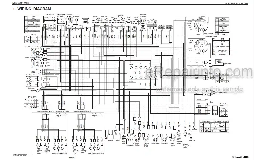 Photo 4 - Kubota ME8200DTN Workshop Manual Supplement Tractor