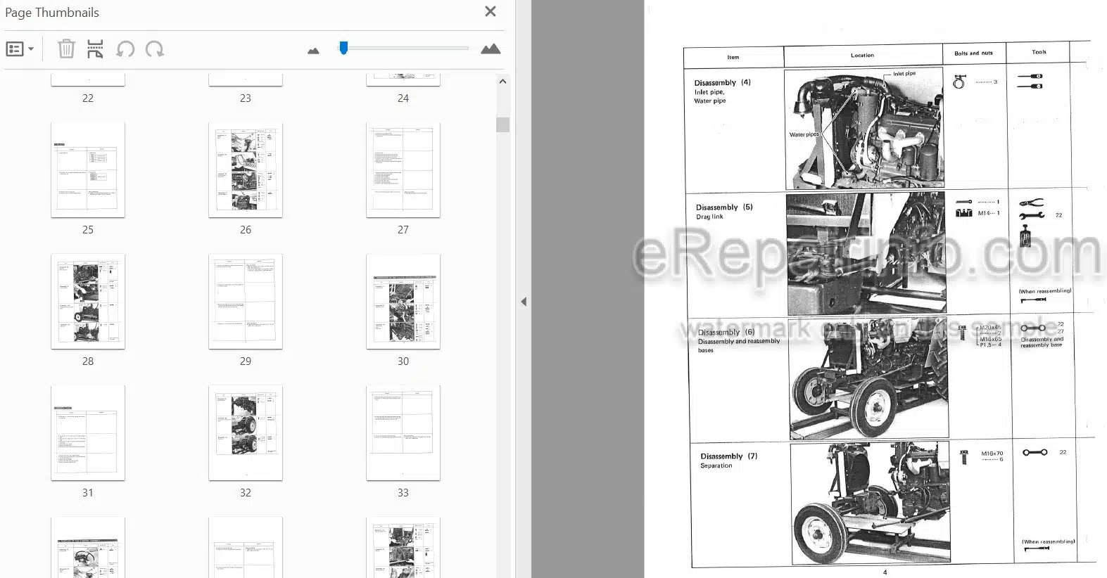 Photo 3 - Kubota M Series Workshop Manual Tractor