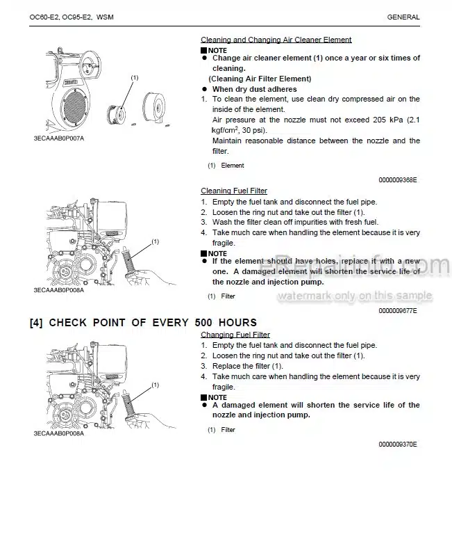 Photo 3 - Kubota OC60-E2 OC95-E2 Workshop Manual Diesel Engine