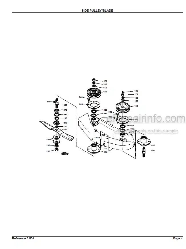 Photo 6 - Kubota RC54-71B RC60-71B Illustrated Parts List Rotary Mower 97898-30491