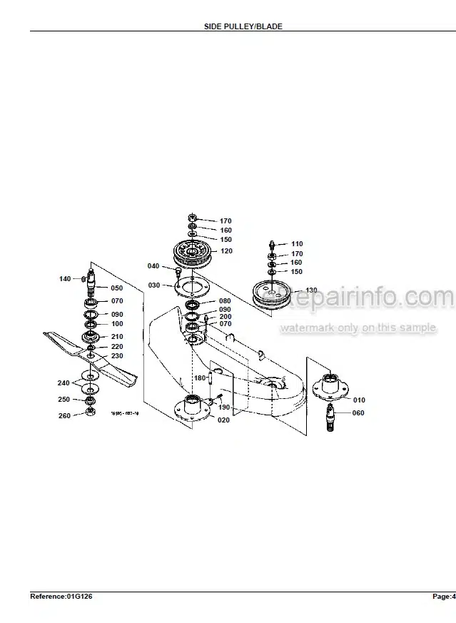 Photo 11 - Kubota RC54-G20 Parts Book Mower