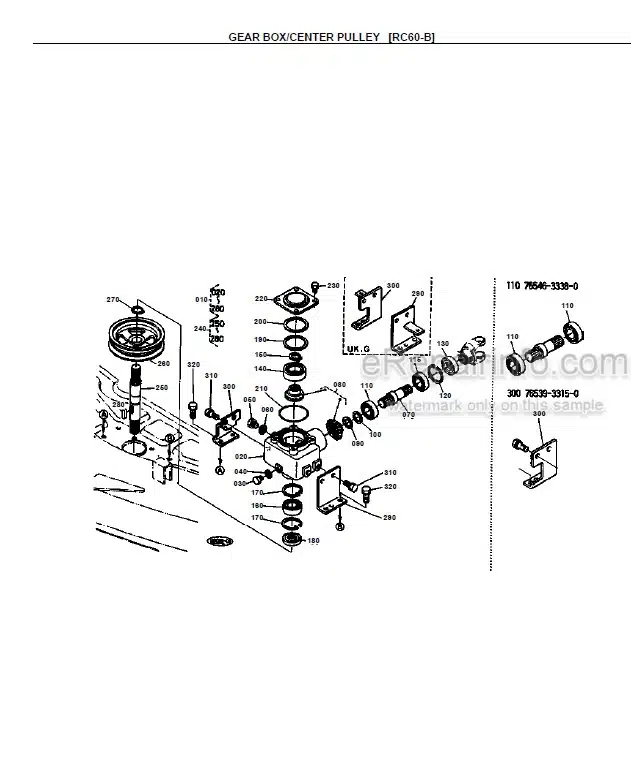 Photo 8 - Kubota RC60-B Parts Book Mower