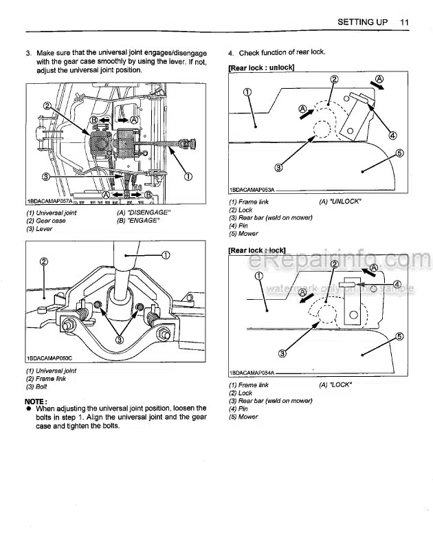 Photo 5 - Kubota RCK60D-26BX RCK54D-26BX Operators Manual Rotary Mower K5384-7111-1