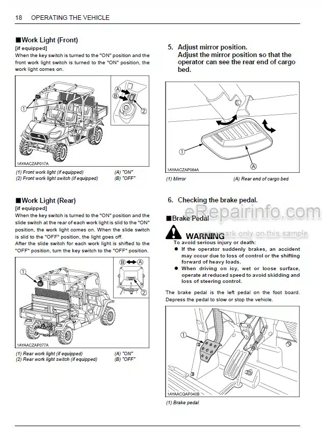 Photo 12 - Kubota RTV-X1140 Operators Manual Utility Vehicle K7621-7121-2