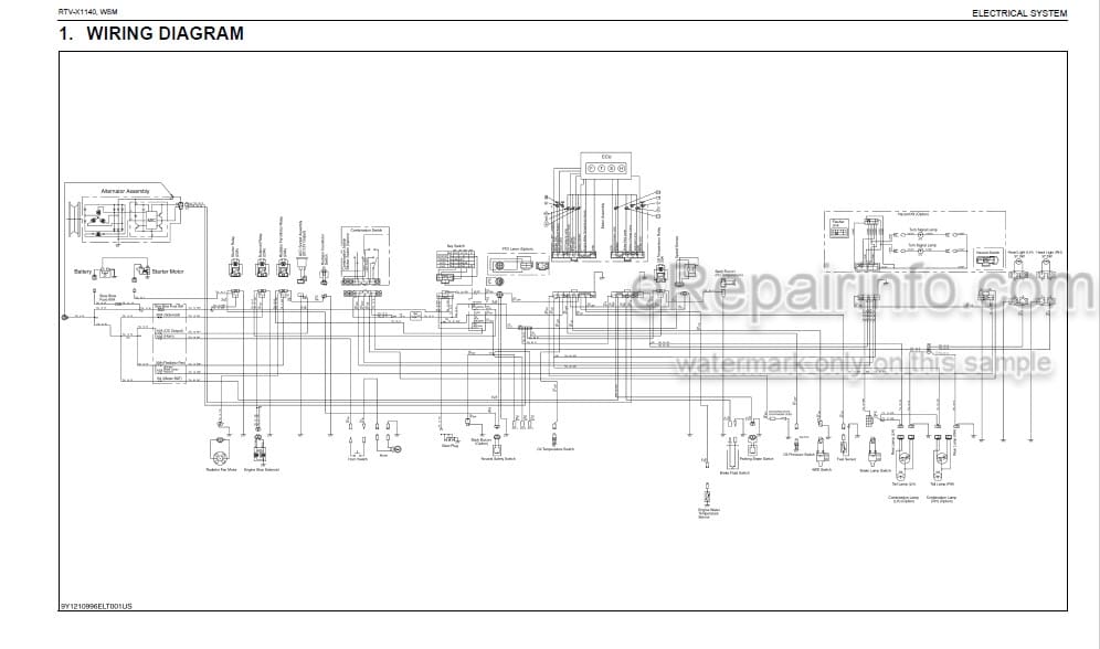 Photo 4 - Kubota RTV-X1140 Workshop Manual Utility Vehicle
