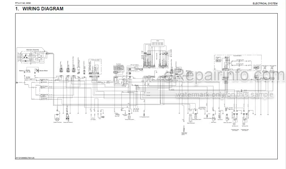 Photo 4 - Kubota RTV-X1140 Workshop Manual Utility Vehicle