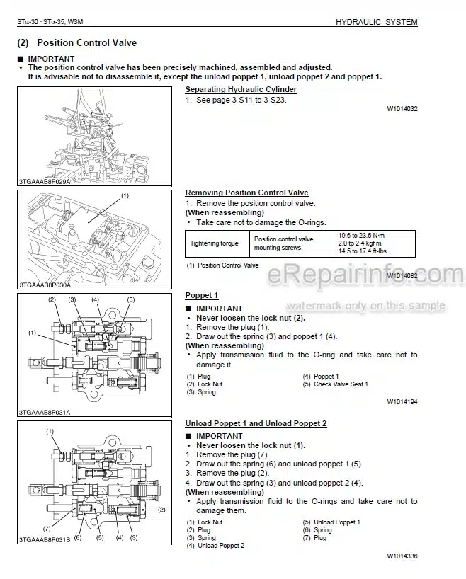 Photo 1 - Kubota STA30 STA35 Workshop Manual Tractor
