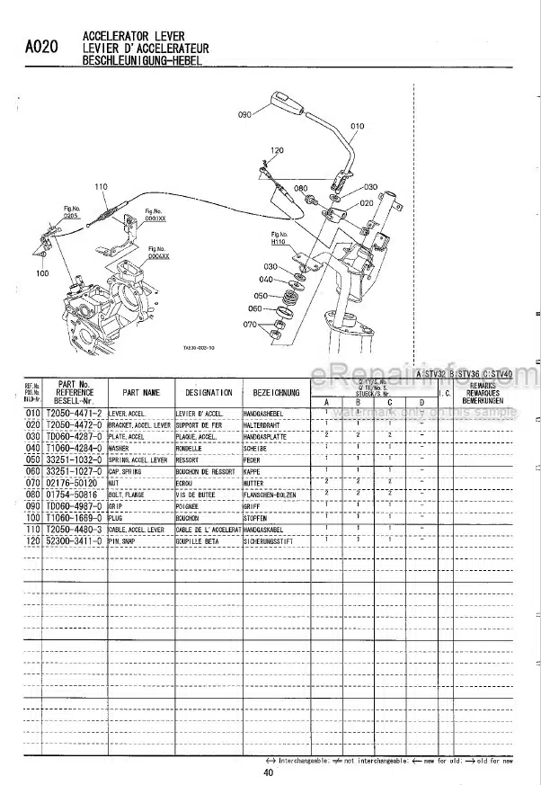 Photo 6 - Kubota KX101 Spare Parts Catalog Mini Excavator