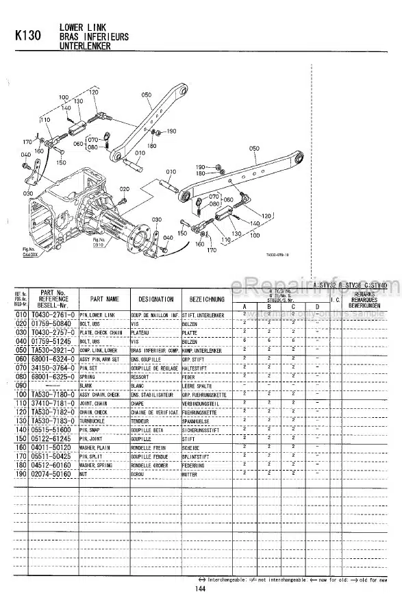 Photo 4 - Kubota STV32 STV36 STV40 Illustrated Parts List Tractor 97898-23010