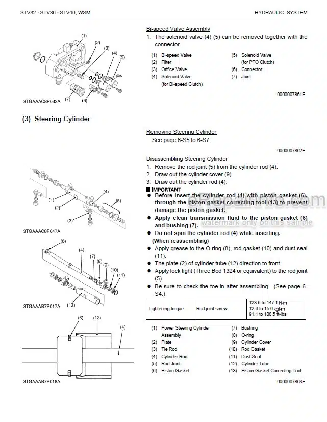 Photo 12 - Kubota STV32 STV36 STV40 Workshop Manual Tractor