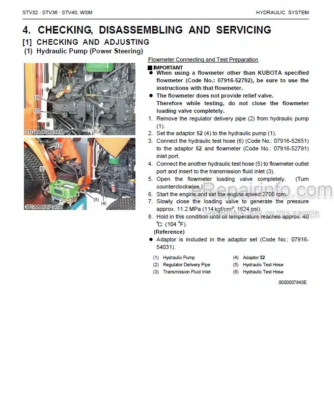 Photo 5 - Kubota STV32 STV36 STV40 Workshop Manual Tractor