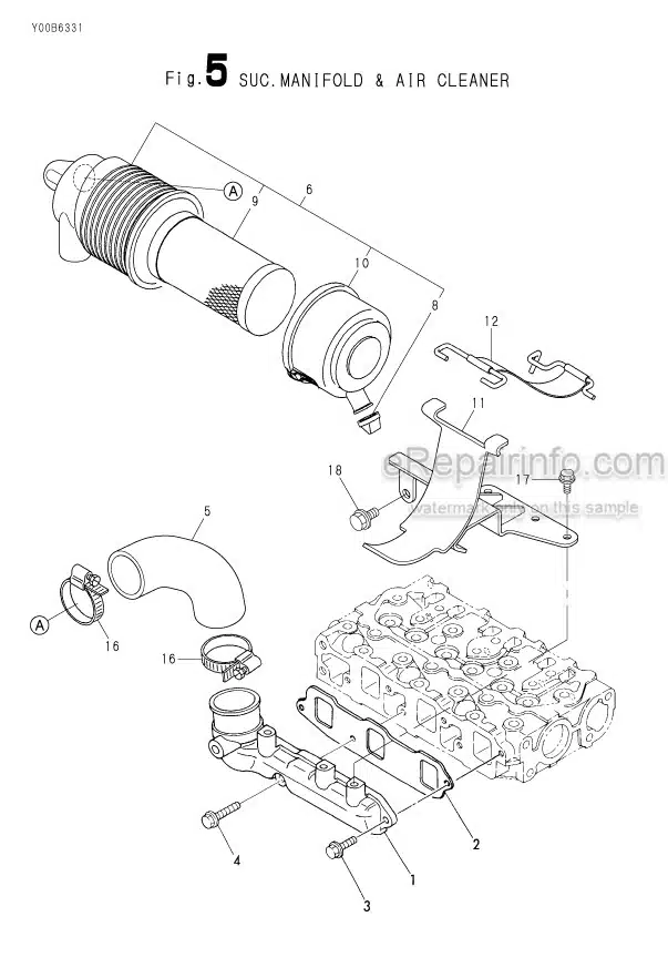 Photo 5 - Yanmar 3TN66L-EUBA Parts Catalog Engine Y00B6331