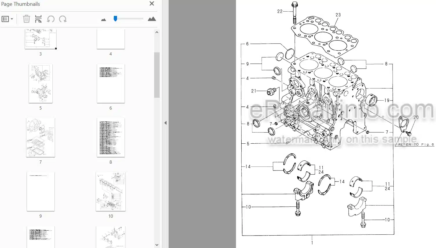 Photo 4 - Yanmar 3TN66L-UB 3TN66L-EUB Parts Catalog Engine Y00B4522
