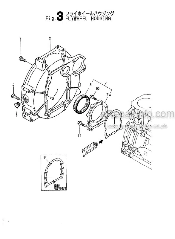 Photo 3 - Yanmar 3TN75L-RB Parts Catalog Engine Y00B3612