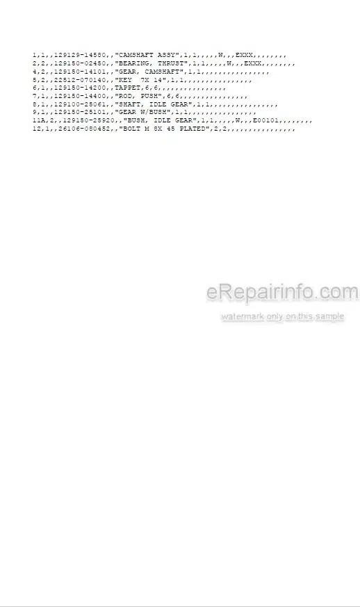 Photo 4 - Yanmar 3TN84L-RBS 3TN84L-RBF Parts Catalog Engine Y00B3752