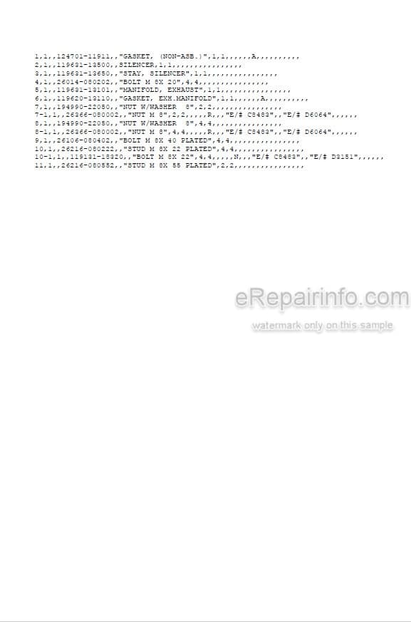 Photo 4 - Yanmar 3TNA72L-UBA 3TNE72L-UBB Parts Catalog Engine Y00B5881