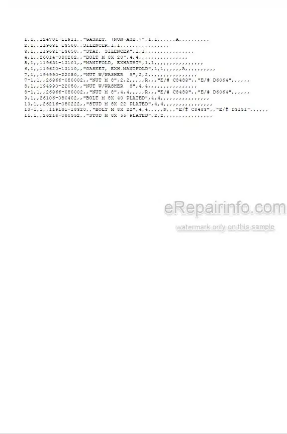 Photo 4 - Yanmar 3TNA72L-UBA 3TNE72L-UBB Parts Catalog Engine Y00B5881