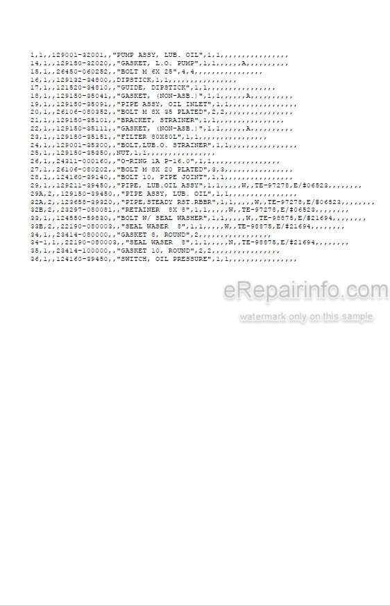Photo 4 - Yanmar 3TNE88-E1 3TNE88-B1 Parts Catalog Engine Y00B5901
