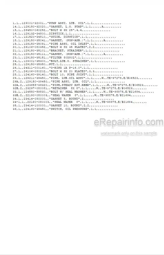 Photo 4 - Yanmar 3TNE88-E1 3TNE88-B1 Parts Catalog Engine Y00B5901