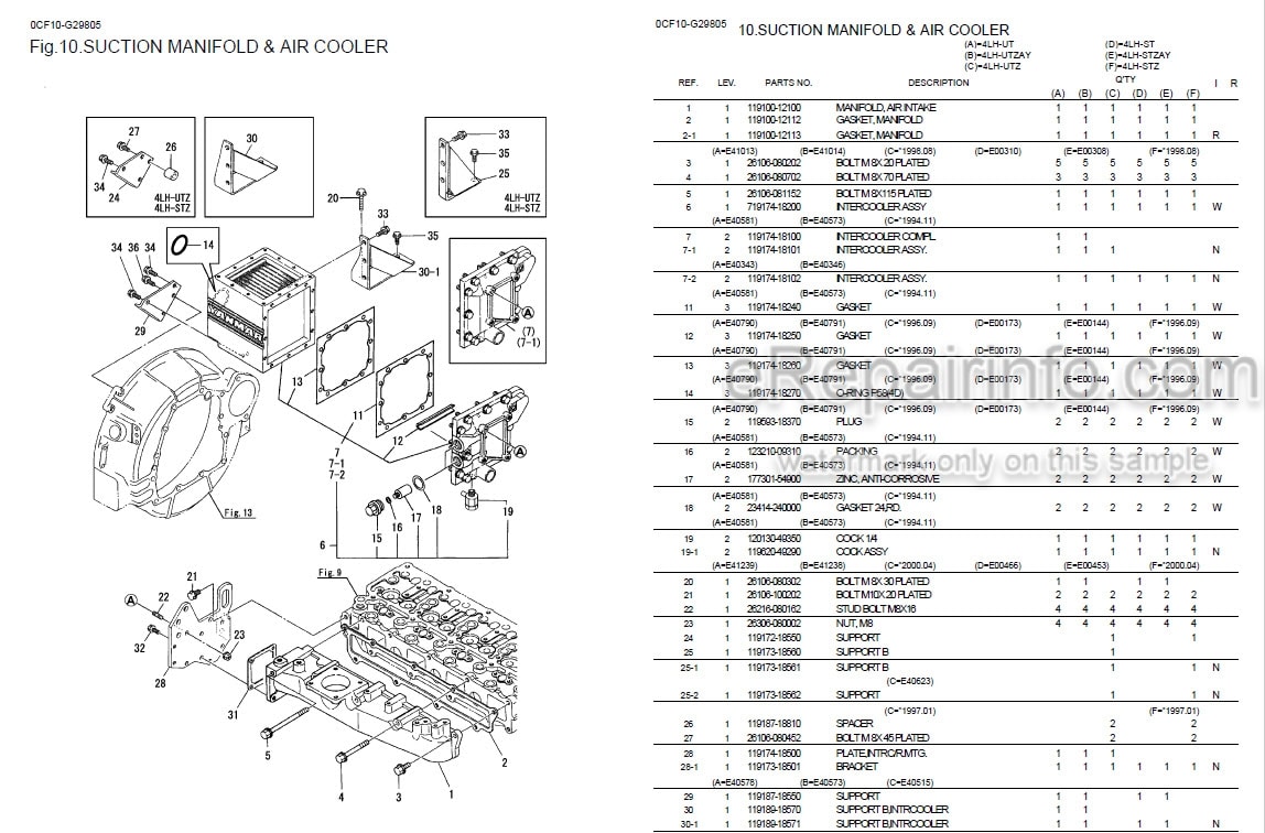 Photo 6 - Yanmar 4LHA-STE 4LHA-STZE Parts Catalog Engine 0CR10-G47802