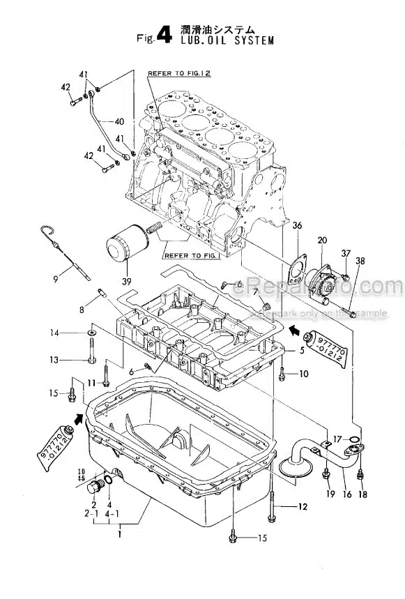 Photo 4 - Yanmar 4TN100L-RB Parts Catalog Engine Y00B4661