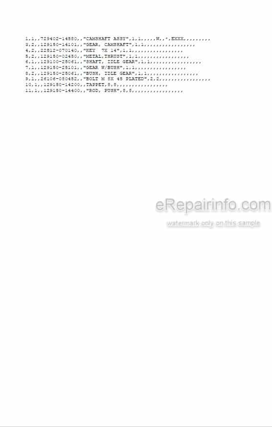 Photo 4 - Yanmar 4TN84L-RB 4TN84L-RF Parts Catalog Engine Y00B4002