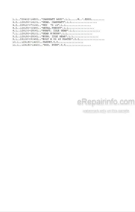 Photo 4 - Yanmar 4TN84L-RB 4TN84L-RF Parts Catalog Engine Y00B4002