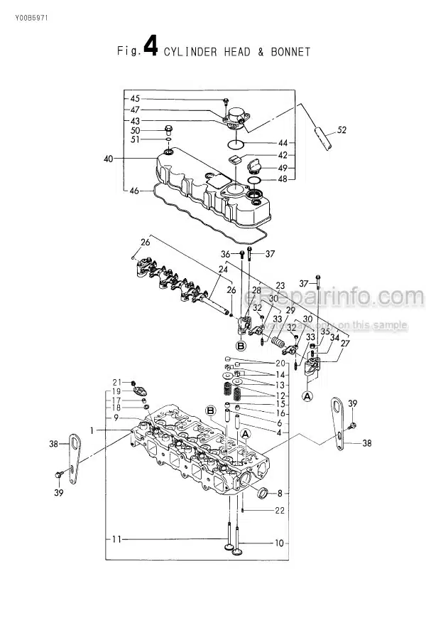 Photo 10 - Yanmar 4TNE88-B1 4TNE88-EB1 Parts Catalog Engine Y00B5971